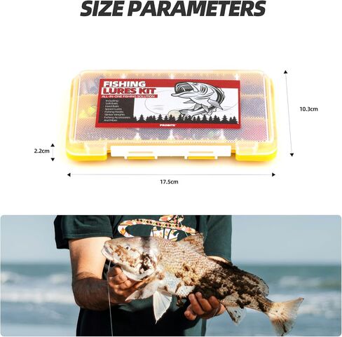 Fishing Tackle Box Set – Lure Kit for Freshwater & Saltwater, Crankbaits, Spinnerbaits, Soft Plastics, Jigs, Weights, Hooks – All-in-One Fishing Gear for Men in Saudi Arabia