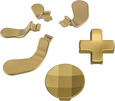 Extremerate 6 in 1 Magnetic Metal Steflic Steeld -Pads + Presace Backdles for Xbox One Elite Series 2 Controller ، Elite Series 2 Core Controller - Metalic Gold in Saudi Arabia