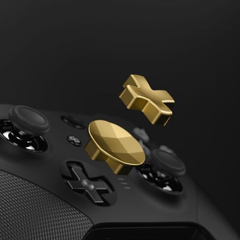 Extremerate 6 in 1 Magnetic Metal Steflic Steeld -Pads + Presace Backdles for Xbox One Elite Series 2 Controller ، Elite Series 2 Core Controller - Metalic Gold in Saudi Arabia