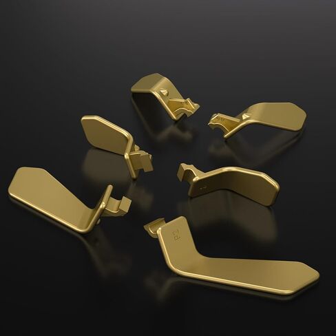 eXtremeRate Metalic Hero Gold Magnetic Stainless Steel D-Pads + 6 in 1 Replacement Interchangeable Back Paddles for Xbox One Elite & Elite Series 2 Controller in Saudi Arabia
