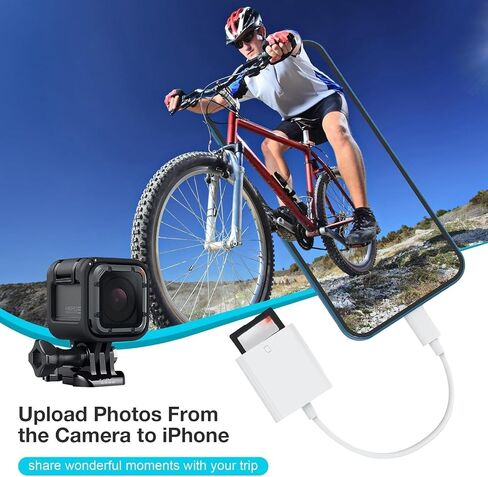قارئ بطاقة SD للحصول على وسادة الهاتف ، قارئ بطاقة الذاكرة Micro SD Micro ، 2 في 1 SD و TF Card Portable Trail Camera Viewer ، لا حاجة لبرنامج تشغيل ، وتوصيل وتشغيل in Saudi Arabia