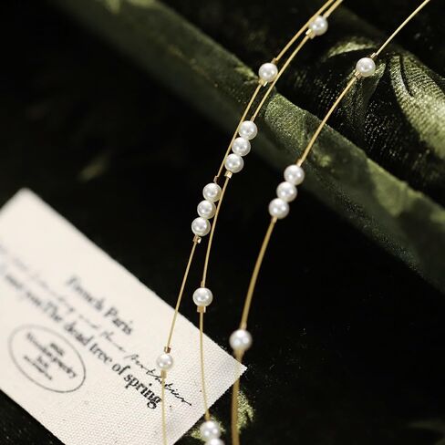 MODAGIRL Floating Illusion Necklace with a 6.6mm Natural Freshwater Pearl Pendant Transparent Invisible Necklace for Women in Saudi Arabia