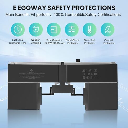 E EGOWAY A2681 A2669 Laptop Battery Replacement for 13 Inch A2681 MacBook Air 14,2 (Late2023), EMC 4074, 4600 mAh Capacity in Saudi Arabia