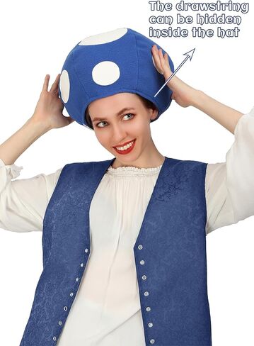 C-ZOFEK Multicolor Mushroom Toad Hat Spotted Cap Game Cosplay Costume in Kuwait