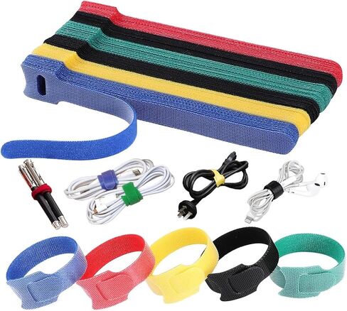 120PCS 6 Inch Cable Ties Reusable Multi-Purpose Wire Ties Cord Organizer Adjustable Cable Management 5 Colors in Saudi Arabia
