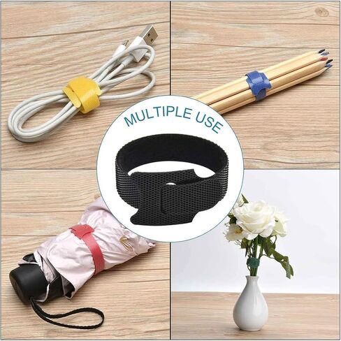 120PCS 6 Inch Cable Ties Reusable Multi-Purpose Wire Ties Cord Organizer Adjustable Cable Management 5 Colors in Saudi Arabia