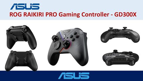 ASUS ROG Raikiri Pro Gaming Controller, Built-in OLED display, OLED 1.3" with 128x40 resolution, Up to 48-hour battery life, For PC and Xbox (Renewed) in Saudi Arabia