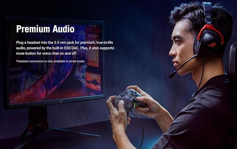 ASUS ROG Raikiri Pro Gaming Controller, Built-in OLED display, OLED 1.3" with 128x40 resolution, Up to 48-hour battery life, For PC and Xbox (Renewed) in Saudi Arabia