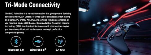 ASUS ROG Raikiri Pro Gaming Controller, Built-in OLED display, OLED 1.3" with 128x40 resolution, Up to 48-hour battery life, For PC and Xbox (Renewed) in Saudi Arabia
