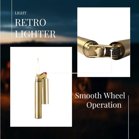 Kerosene Copper Lighter Vintage Trench Lighter Windproof Brass Lighter Wheel Kerosene Lighter Gift for Men Dad Husband (Dragon) in Saudi Arabia