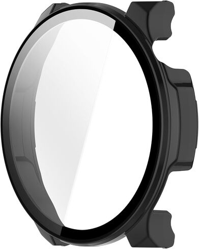 Compatible with Amazfit Balance 2 Case, Tempered Glass Full Cover Case Bumper Shell for Amazfit Balance 2 Smartwatch Accessory (Black) in Saudi Arabia