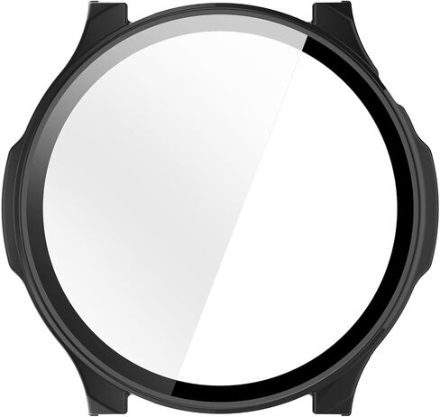 Compatible with Amazfit Balance 2 Case, Tempered Glass Full Cover Case Bumper Shell for Amazfit Balance 2 Smartwatch Accessory (Black) in Saudi Arabia