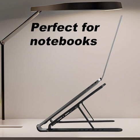 Laptop Stand for Desk, Adjustable Laptop Riser ABS+Silicone Foldable Portable Laptop Holder, Ventilated Cooling Notebook Mount Computer Support for 10-15.6" Laptops,Tablets, Pink in Saudi Arabia