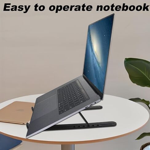 Laptop Stand for Desk, Adjustable Laptop Riser ABS+Silicone Foldable Portable Laptop Holder, Ventilated Cooling Notebook Mount Computer Support for 10-15.6" Laptops,Tablets, Pink in Saudi Arabia