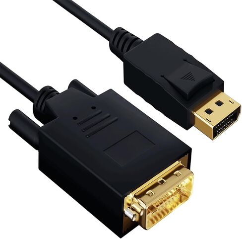 15 قدمًا مميزة مطلي بالذهب إلى DVI Male to Male Cable - 28awg - Black in Saudi Arabia