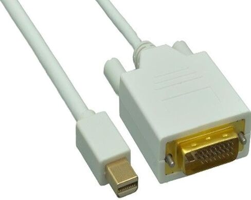 15 قدمًا Mini DisplayPort إلى DVI Cable - 32Awg - White in Kuwait