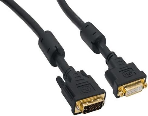2 M DVI -I Dual Link Digital & Talog Video ذكر إلى كابل أنثى - أسود in Saudi Arabia