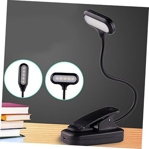 مصباح مكتب LED مصباح قابلة لإعادة شحن الضوء لضوء الفراش مشبك أضواء مرنة الرقبة USB الشحن لغرفة النوم in Saudi Arabia