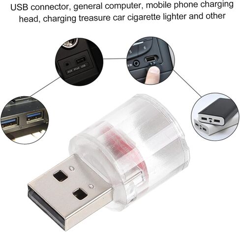 Pretyzoom USB يعمل LED LED الزخرفية الضوء الزخرفية ضوء 7 ألوان السيارة المصباح المحيطات الداخلية لا يوجد تركيب مطلوب لإضاءة المركبات وتزيين المنزل in Saudi Arabia