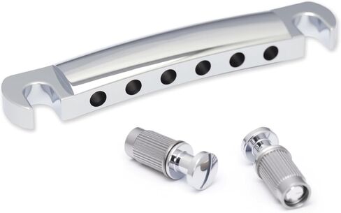 قطعة خلفية لشريط إيقاف الجيتار على طراز Metallor Tune-O-Matic لقطع غيار الجيتار الكهربائي طراز LP Les Paul SG باللون الذهبي. in Saudi Arabia