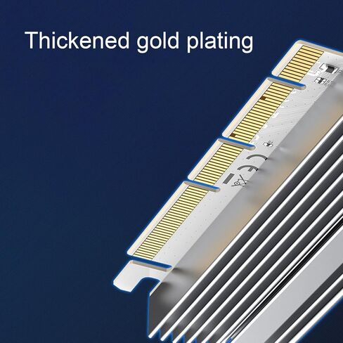 Cuifati M.2 NVME SSD إلى محول PCIE X16/X8/X4 ، SSD إلى بطاقة توسيع PCIE مع الأضواء متعددة الألوان من الألومنيوم ، لـ 2230 2242 2260 2280 M.2 NVME DISK HARD DISK in Kuwait
