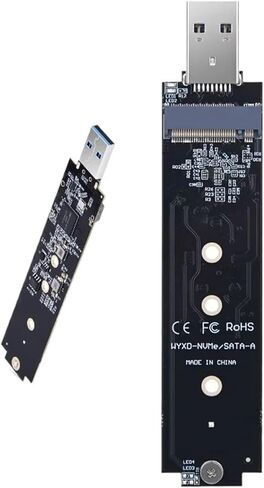 M.2 SATA/NVMe SSD to USB 3.1 Adapter PCI-E to USB 3.1 External Converter Card 10Gbps USB3.1 Gen 2 PCIe to USB3.1 TY>pe A Adapter(NVME and SATA) in Saudi Arabia