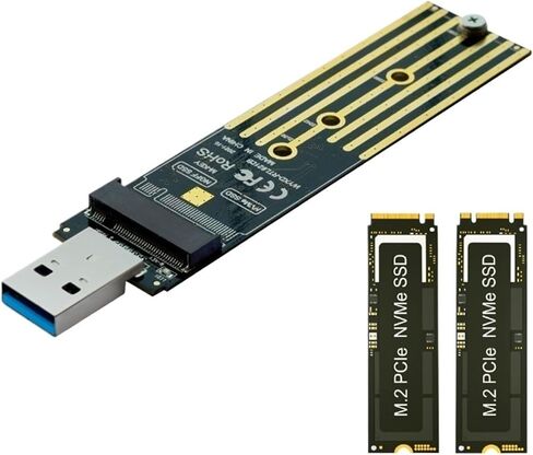 M.2 SATA/NVMe SSD to USB 3.1 Adapter PCI-E to USB 3.1 External Converter Card 10Gbps USB3.1 Gen 2 PCIe to USB3.1 TY>pe A Adapter(NVME and SATA) in Saudi Arabia