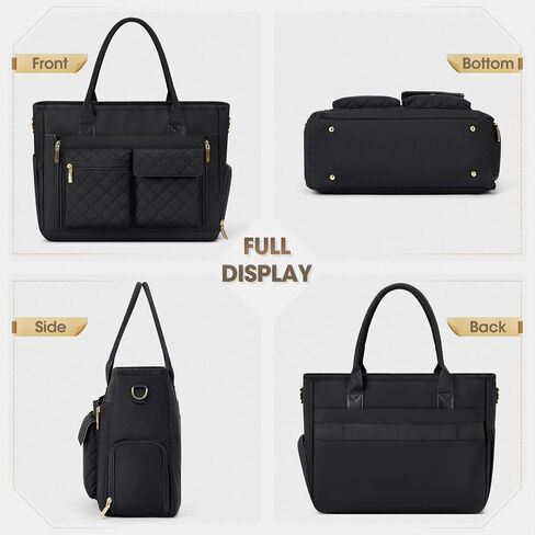 RAINSMORE Teacher Tote Bag with Insulated Lunch Compartment 15.6 inch Laptop Bag for Women Lightweight Work Bags Nurse Bags in Saudi Arabia