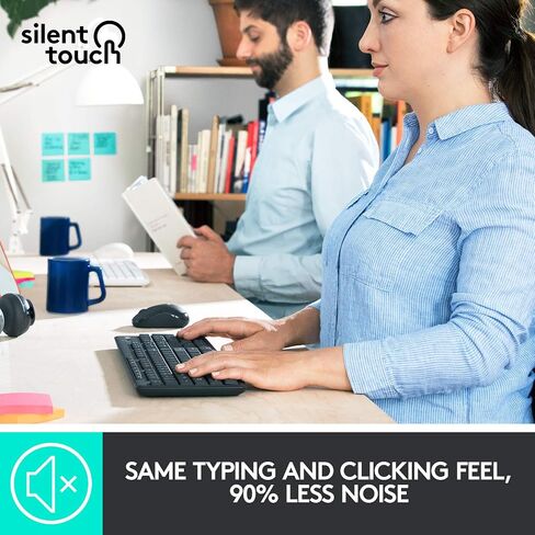 Logitech Mk295 Silent Wireless Combo Keyboard RF Wireless Qwerty ، W126142150 (لوحة المفاتيح RF اللاسلكية Qwerty Pan Nordic Black Mk295 Silent Wireless Combo ، Standard ، RF Wireless ، Qwerty ،)) in Kuwait