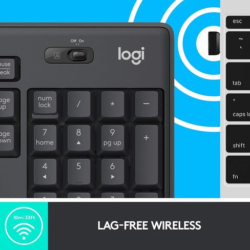 Logitech Mk295 Silent Wireless Combo Keyboard RF Wireless Qwerty ، W126142150 (لوحة المفاتيح RF اللاسلكية Qwerty Pan Nordic Black Mk295 Silent Wireless Combo ، Standard ، RF Wireless ، Qwerty ،)) in Kuwait