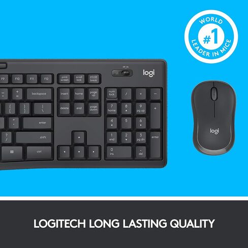 Logitech Mk295 Silent Wireless Combo Keyboard RF Wireless Qwerty ، W126142150 (لوحة المفاتيح RF اللاسلكية Qwerty Pan Nordic Black Mk295 Silent Wireless Combo ، Standard ، RF Wireless ، Qwerty ،)) in Kuwait