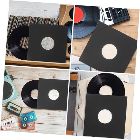 Milisten 6pcs سجل الفينيل الأكمام سجل Kraft Paper Coverts Protect Recover in Saudi Arabia