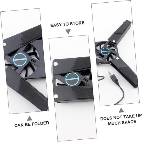 2PCS Dual Fan Laptop Cooler Cooling Pad with Slip Stand Lightweight Ventilated Support for Travel Business Students and Commuters USB Powered in Saudi Arabia