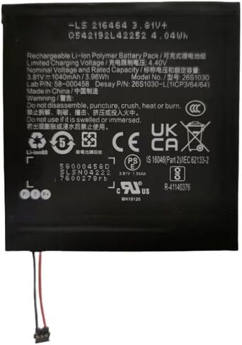 Generic Battery 26S1030 1040mAh 3.81V compatible For Kindle 2022 Youth Edition C2V2L3 Battery in Saudi Arabia