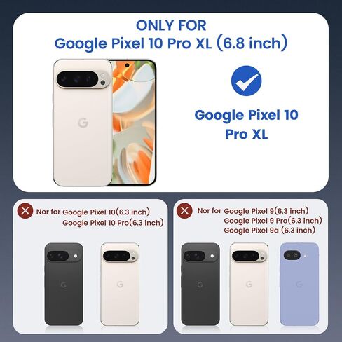 Ruky for Google Pixel-10-Pro-XL-Case Compatible with MagSafe, [with Privacy Screen Protector] Translucent Shockproof Slim Protective Phone Case for Google Pixel 10 Pro XL 6.8 inch, Black in Kuwait