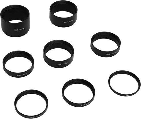 طقم أنبوب التمديد Haofy M48 القضاء على مشاكل التركيز للتلسكوب الفلكي ، M48x0.75 3 مم/5 مم/7 مم/10 مم/12 مم/15 مم/20 مم/30 مم مع مادة سبيكة الألومنيوم in Kuwait