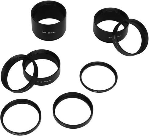 طقم أنبوب التمديد Haofy M48 القضاء على مشاكل التركيز للتلسكوب الفلكي ، M48x0.75 3 مم/5 مم/7 مم/10 مم/12 مم/15 مم/20 مم/30 مم مع مادة سبيكة الألومنيوم in Kuwait