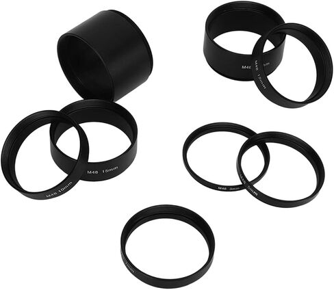 طقم أنبوب التمديد Haofy M48 القضاء على مشاكل التركيز للتلسكوب الفلكي ، M48x0.75 3 مم/5 مم/7 مم/10 مم/12 مم/15 مم/20 مم/30 مم مع مادة سبيكة الألومنيوم in Kuwait