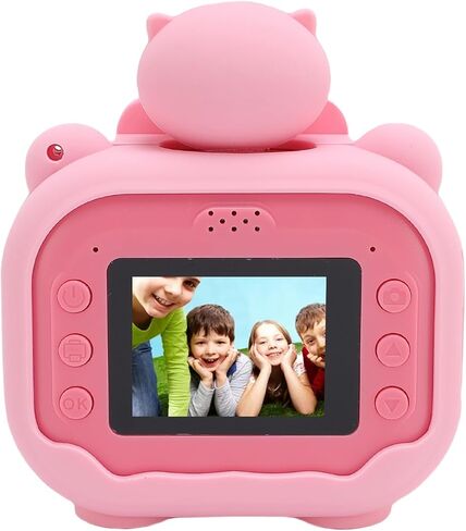 Focket Kids Instant Print Camera, 48MP Thermal Digital Camera with Rotate Lens for Travel, with 2.0 Inch HD Screen and Type C Charging for Kids in Saudi Arabia