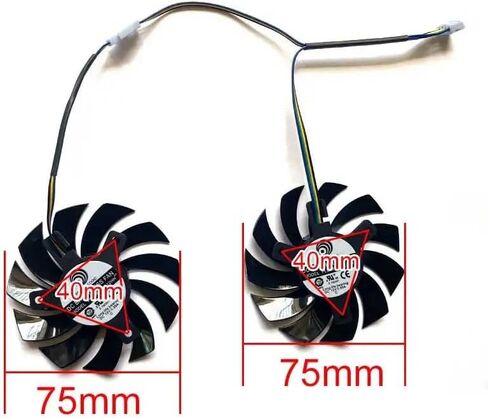 Cooling Fan 75mm 4pin PLD08010S12HH Compatible with GTX 460 560 570 GTX770 Video Card Fans in Saudi Arabia