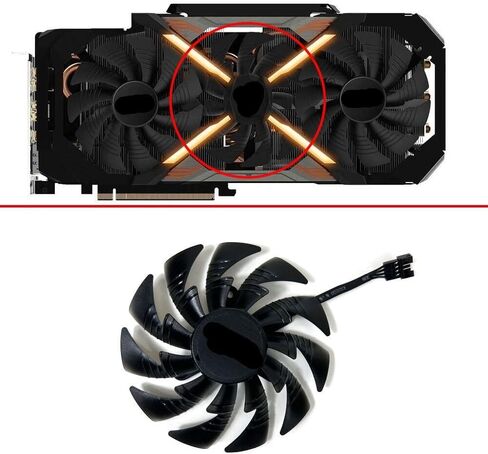 Cooling Fan 95mm T129215BU Compatible with GTX 1080 Ti GTX1060 11G Graphics Card Fans(Brown) in Saudi Arabia