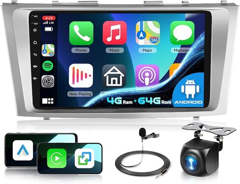 4G+64G CAR Radio Stereo لتويوتا كامري 2006-2011 ، CARPLAY اللاسلكي Android Auto 9 بوصة شاشة تعمل باللمس in Kuwait
