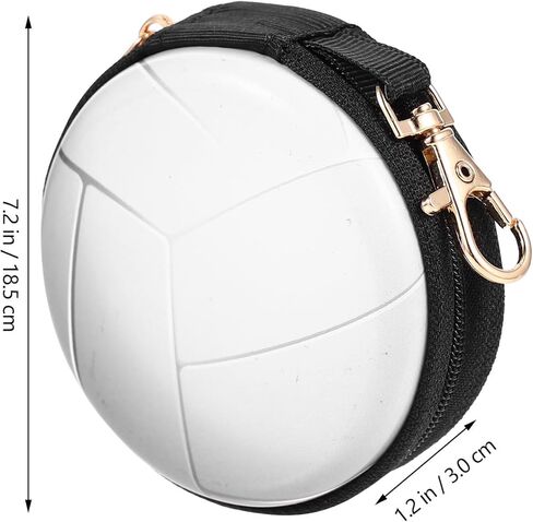 6 pcs Shape Women Keychain Pattern Shaped Zipper Coin Gift Design Sports Lover Change Teens Storage Purses Decorative Earphone Keys Case Wallet Tinplate Purse Volleyball Girls for, As Shownx3pcs, in Kuwait