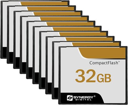 Synergy Digital 32GB Compact Flash Memory Cards, Compatible with Canon Powershot A85 Digital Camera - 50MB/s - Pack of 10 in Saudi Arabia