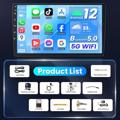 4Core 64g ROM Car Radio for Hyundai Elantra 2014-2016: 9 Inch 1280 * 800p IPS Stereo Touchstern مع Carplay Android Android Bluetooth WiFi GPS Sciving Camera FM Mirror Link in Kuwait