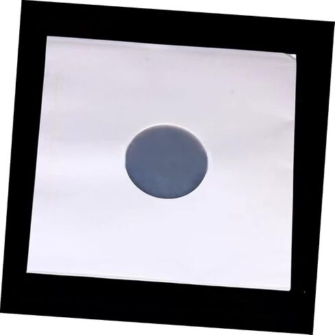 Happyyyami 6pcs سجل Vinyl حقيبة داخلية لتخزين التسجيل الأبيض أغطية ألبوم غلاف الغبار من ورق kraft in Saudi Arabia