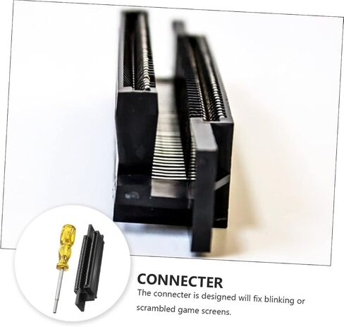 ARTIBETTER 2pcs NES-Connector Game Console Gaming IEM Game Machine Accessories 72 Pin Connector Console Slot Tool 72 Pin Replacement Connector Machine Repair Part Plastic Black in Saudi Arabia