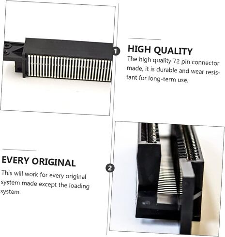 ARTIBETTER 2pcs NES-Connector Game Console Gaming IEM Game Machine Accessories 72 Pin Connector Console Slot Tool 72 Pin Replacement Connector Machine Repair Part Plastic Black in Saudi Arabia