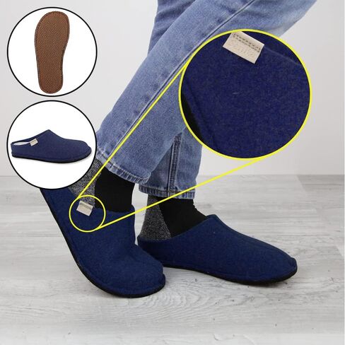 Sanita Faroe Indoor House Slipper Clogs for Men & Women - Open-Back, Removable Footbed, Made of Natural Wool with Danish Minimalist Design in Kuwait