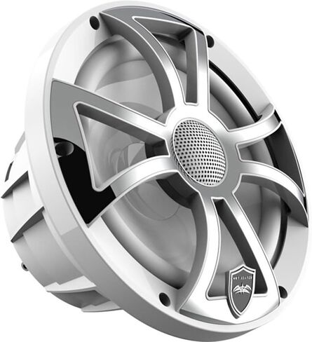 الأصوات الرطبة | Revo 8-XSW-SS | مكبر الصوت العالي الناتج 8 "مكبر صوت محوري بحري مع الإضاءة الخلفية RGB وشبكة من الفولاذ المقاوم للصدأ الأبيض in Kuwait
